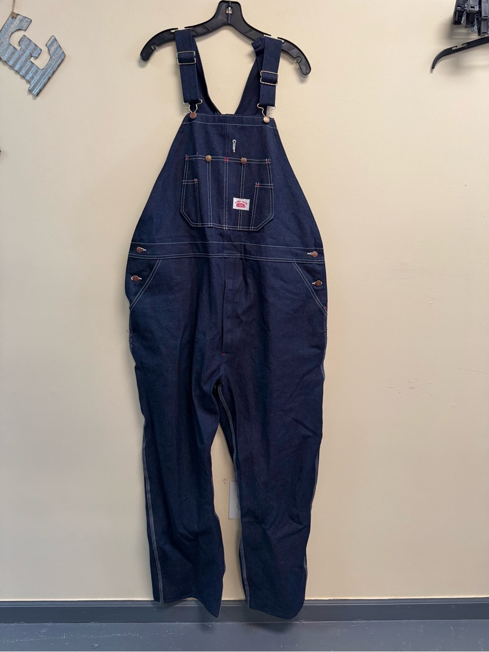 Classic Men's Dark Blue Denim Bib Overalls - Durable Workwear